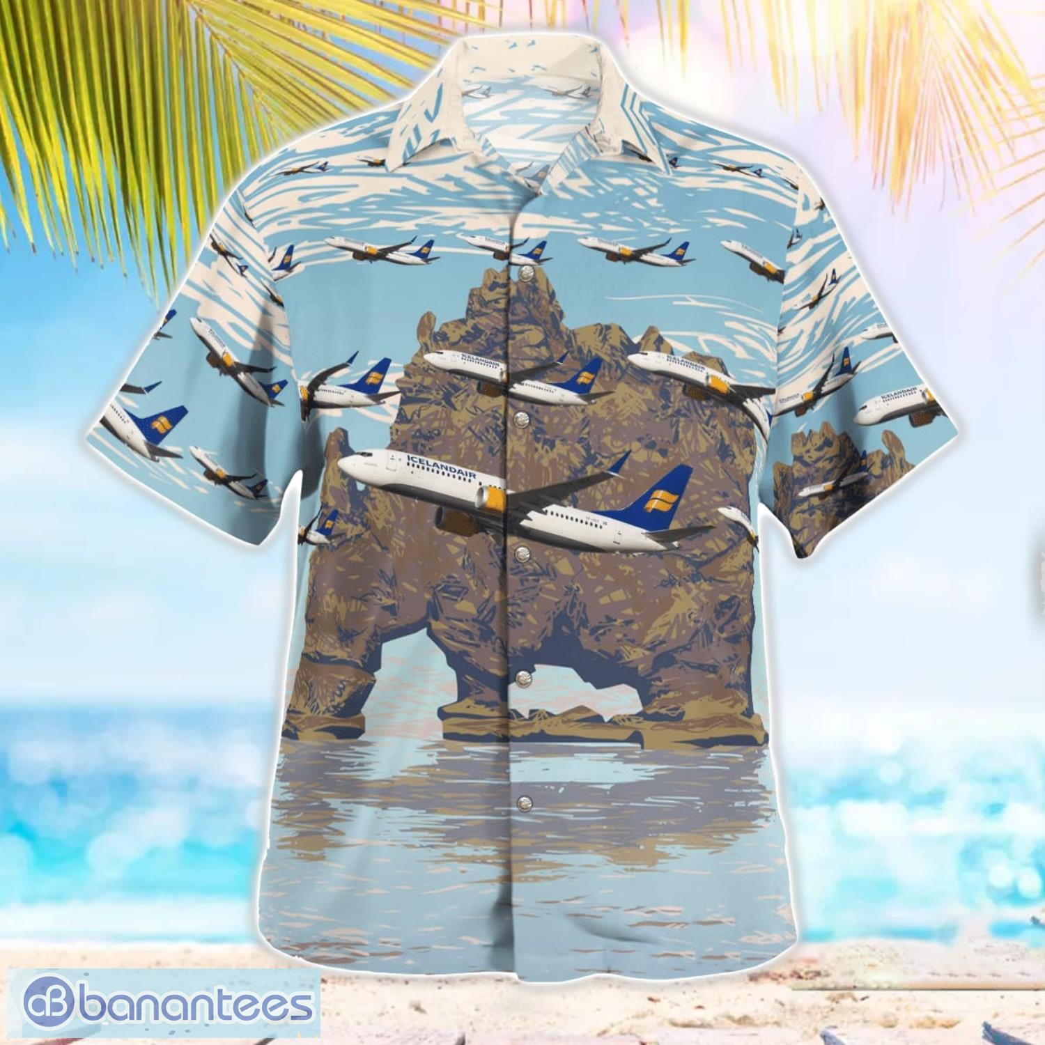 icelandair boeing 737 max 8 summer hawaiian shirt for men women 1 image Icelandair Boeing 737 MAX 8 Summer Hawaiian Shirt For Men Women Product Photo 2