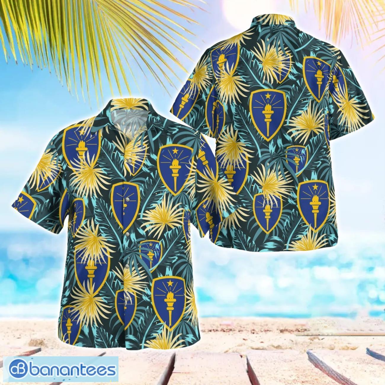 indiana army national guard hawaiian shirt beach summer shirt image Indiana Army National Guard Hawaiian Shirt Beach Summer Shirt Product Photo 1