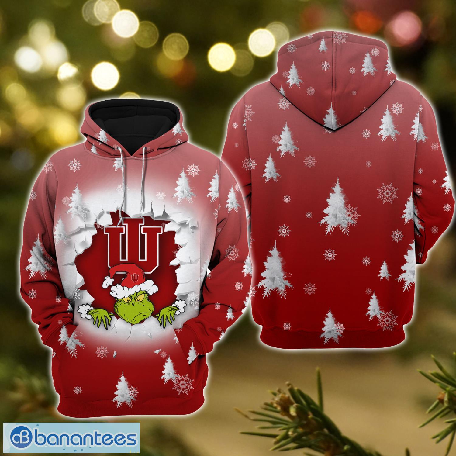 indiana hoosiers grinch 3d t shirt hoodie sweatshirt gift for christmas 3 image Indiana Hoosiers Grinch 3D T-Shirt Hoodie Sweatshirt Gift For Christmas Product Photo 4