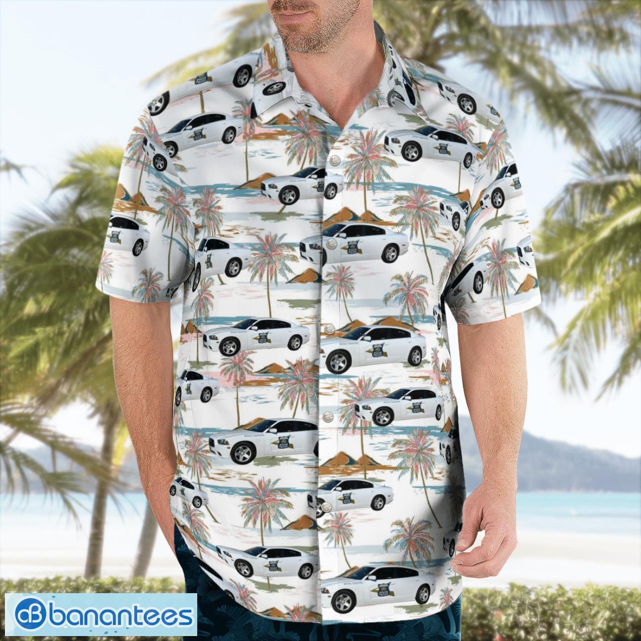 Indiana State Trooper Police Car Hawaiian Shirt Beach Summer Shirt Indiana State Trooper Police Car Hawaiian Shirt Beach Summer Shirt Product Photo 3