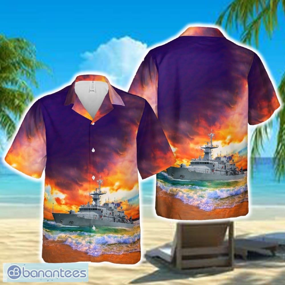 irish naval service l samuel beckett p61 hawaiian shirt image Irish Naval Service LÉ Samuel Beckett (P61) Hawaiian Shirt - Irish Naval Service LÉ Samuel Beckett (P61) Hawaiian Shirt