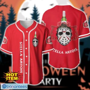 Stella Artois Horror Face Baseball Jersey Shirt Halloween Gift Product Photo 1