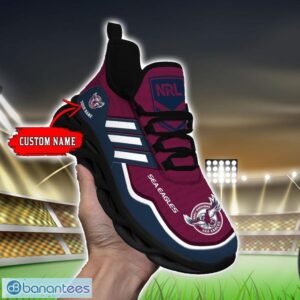 Custom Name For Fans NRL Manly Sea Eagles Personalized Max Soul Shoes Running Sneakers Product Photo 5