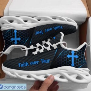 Jesus Faith Over Fear Clunky Blue Cross Max Soul Shoes Running Sneakers Product Photo 1