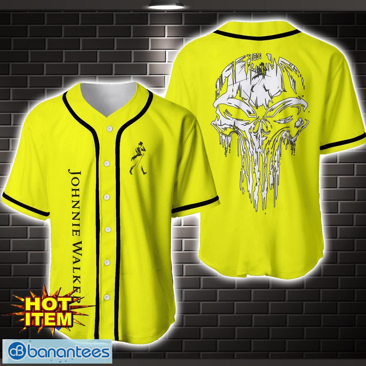 johnnie walker skull baseball jersey shirt limited for fans drinking lover baseball jersey image Johnnie Walker Skull Baseball Jersey Shirt Limited For Fans Drinking Lover Baseball Jersey Product Photo 1
