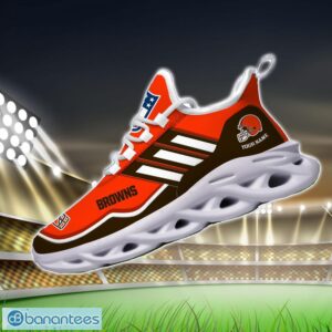 Custom Name NFL Cleveland Browns Sneakers Sport Team Max Soul Shoes For Men Women Product Photo 3