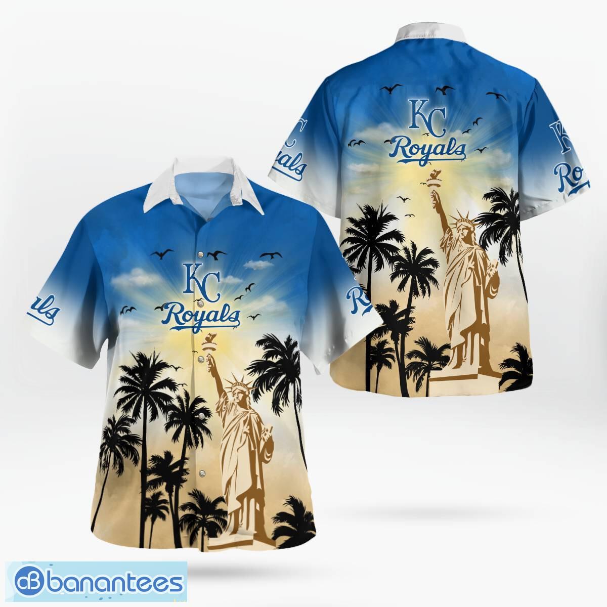 kansas city royals statue of liberty tropical hawaiian shirt for men women image Kansas City Royals Statue of Liberty Tropical Hawaiian Shirt For Men Women - Kansas City Royals Statue of Liberty Tropical Hawaiian Shirt For Men Women