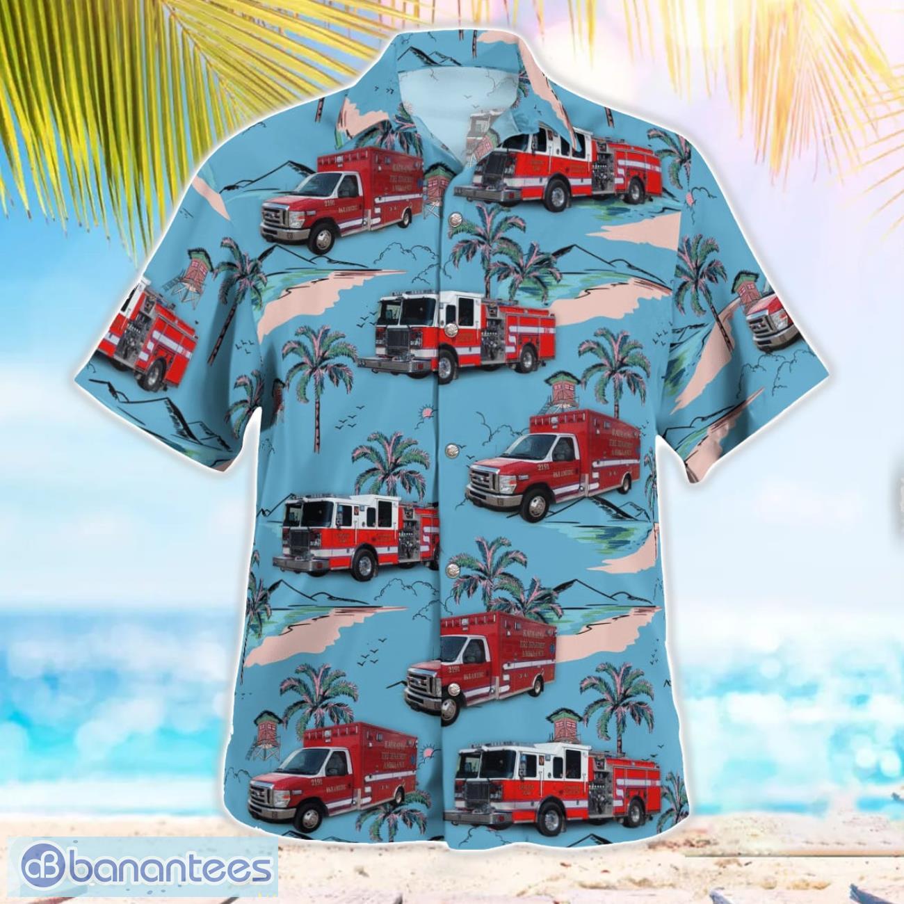 Kaukauna Fire Dept Fire Trucks Beach Hawaiian Shirt Gift For Summer Holiday Kaukauna Fire Dept Fire Trucks Beach Hawaiian Shirt Gift For Summer Holiday Product Photo 3