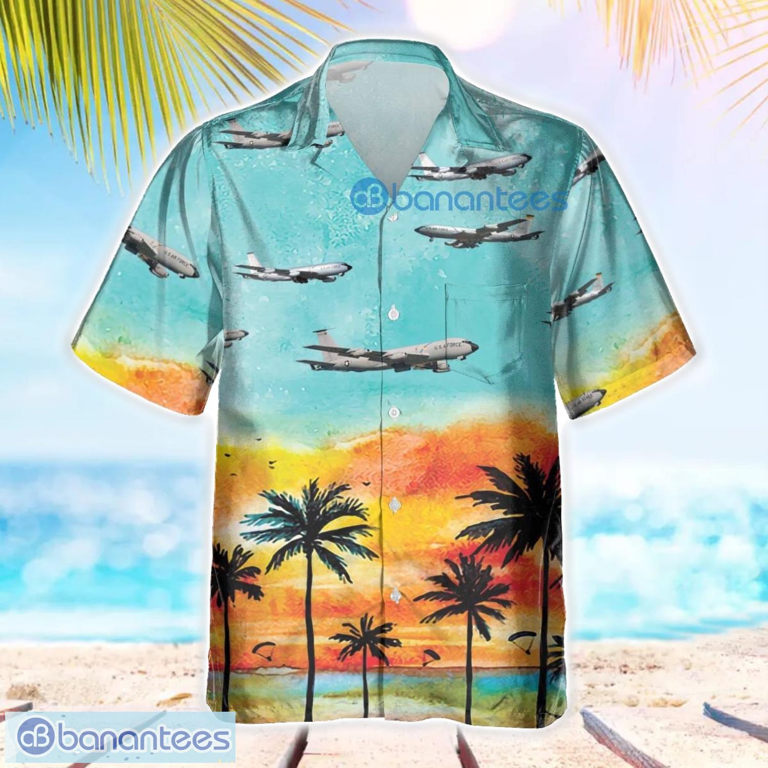 kc 135a stratotanker kc135a summer 3d hawaiian shirt aircraft hawaii for men and women image KC-135A Stratotanker KC135A Summer 3D Hawaiian Shirt Aircraft Hawaii For Men And Women Product Photo 1