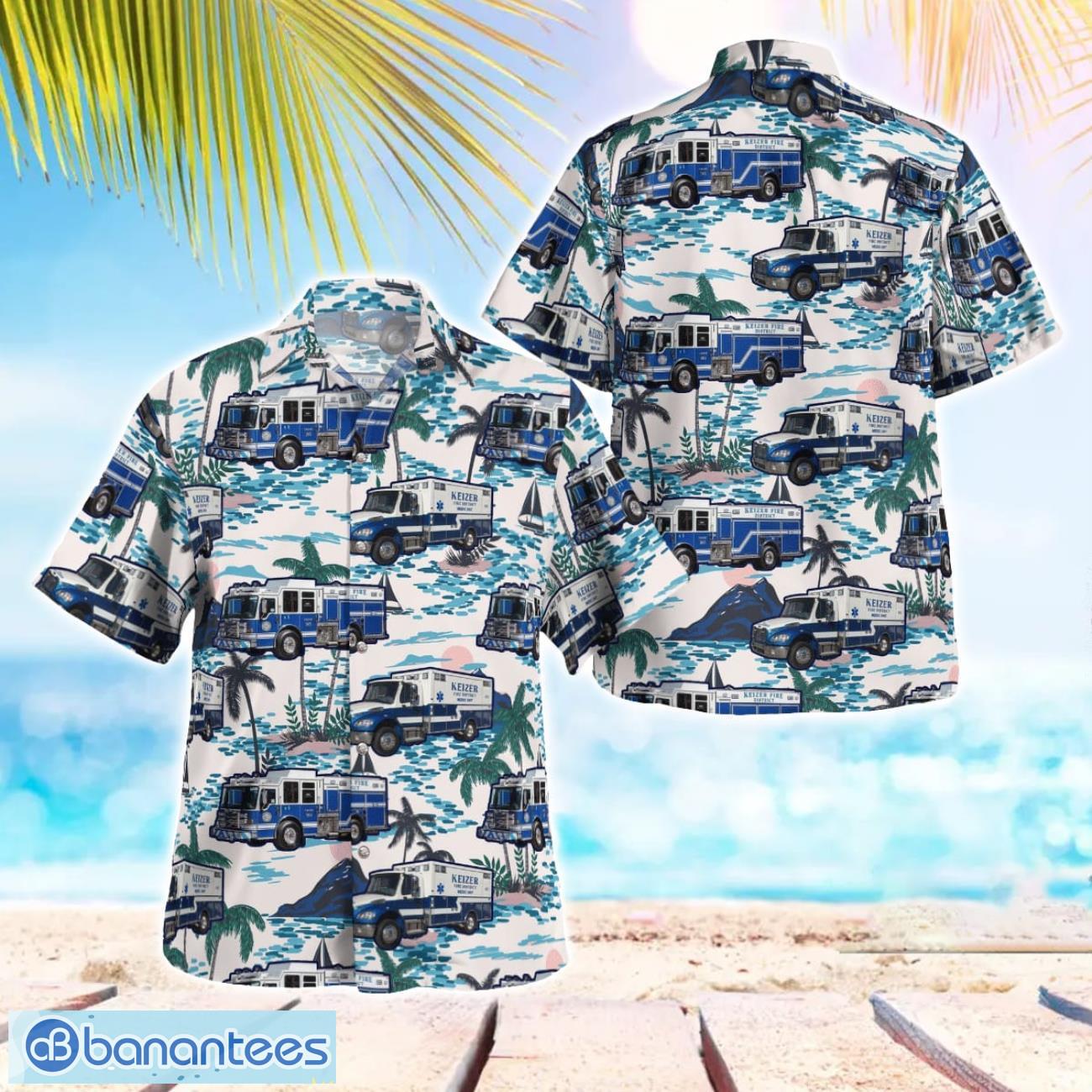 keizer fire district hawaiian shirt beach summer shirt image Keizer Fire District Hawaiian Shirt Beach Summer Shirt Product Photo 1