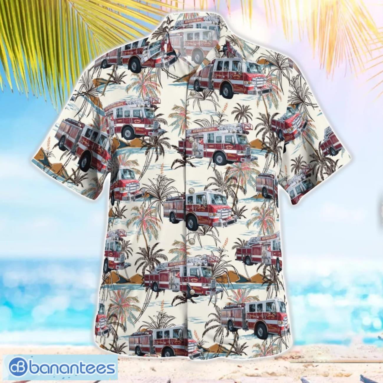 Key West, Florida, Key West Fire Department Summer Hawaiian Shirt For Men Women Key West, Florida, Key West Fire Department Summer Hawaiian Shirt For Men Women Product Photo 3