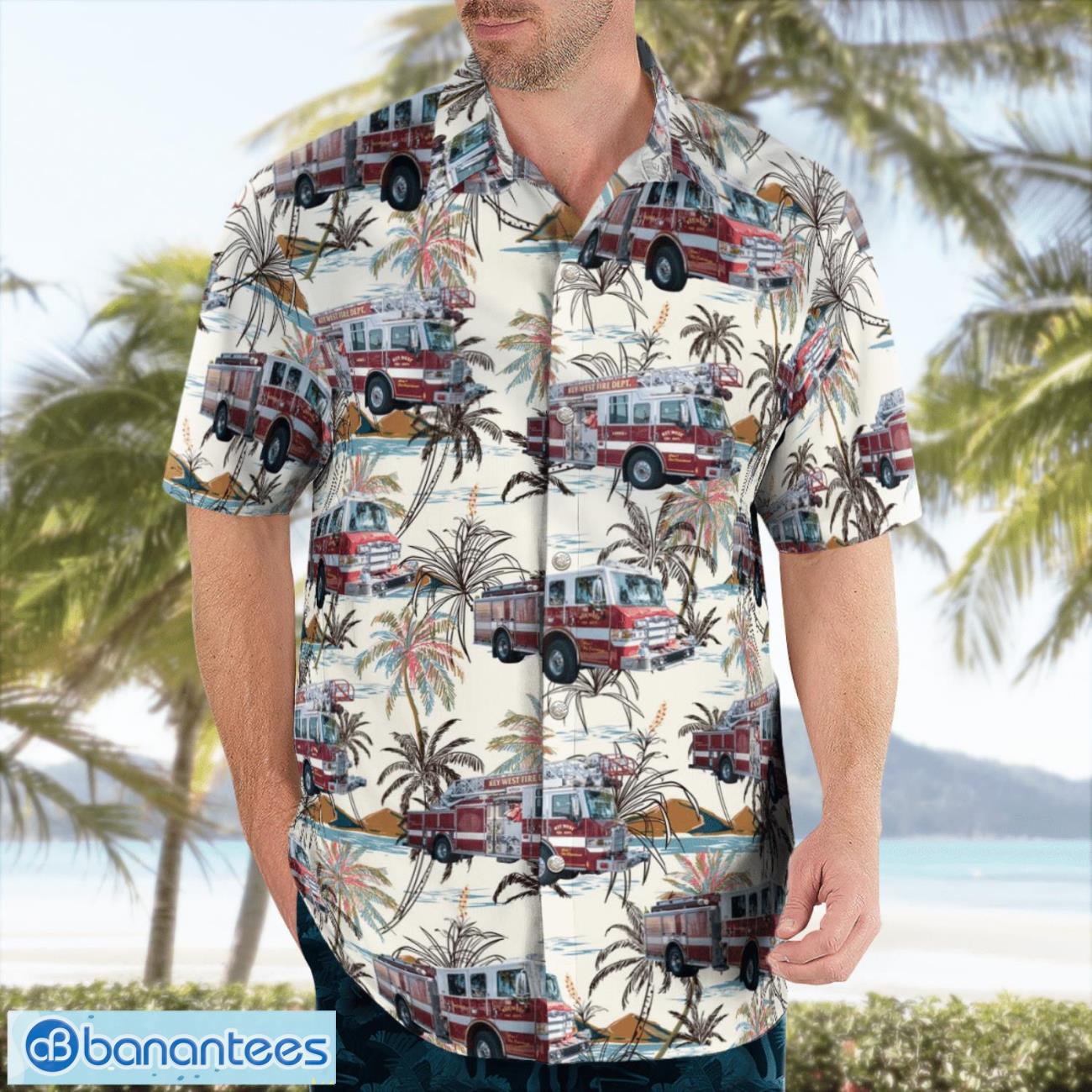 Key West, Florida, Key West Fire Department Summer Hawaiian Shirt For Men Women Key West, Florida, Key West Fire Department Summer Hawaiian Shirt For Men Women Product Photo 4