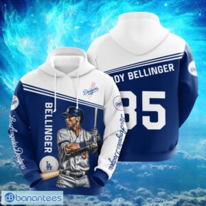 MLB Los Angeles Dodgers Logo Design 35 Bellinger Full Print Hoodie Product Photo 1