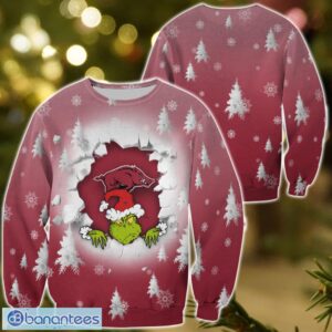 Arkansas Razorbacks Grinch 3D T-Shirt Hoodie Sweatshirt Gift For Christmas Product Photo 1