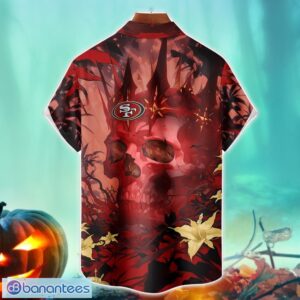 San Francisco 49ers NFL Skull Halloween Hawaiian Shirt Special Gift For Fans Product Photo 2