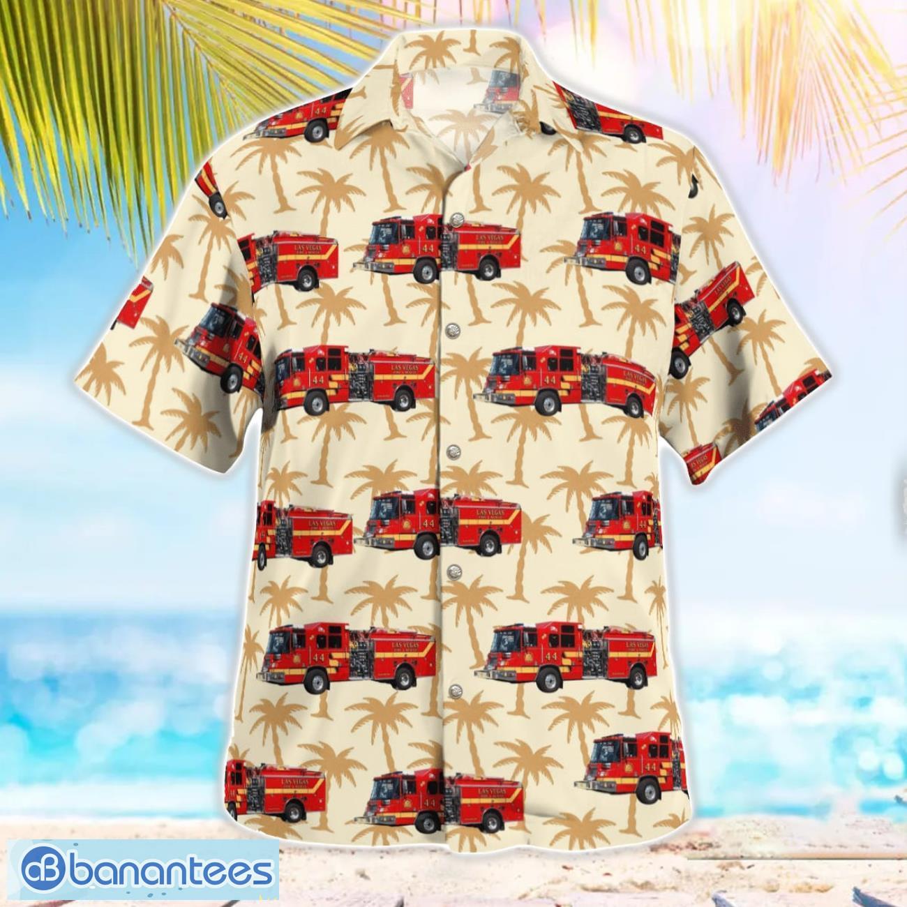 Las Vegas Fire & Rescue Fire Engine Hawaiian Shirt Beach Summer Shirt Las Vegas Fire & Rescue Fire Engine Hawaiian Shirt Beach Summer Shirt Product Photo 2