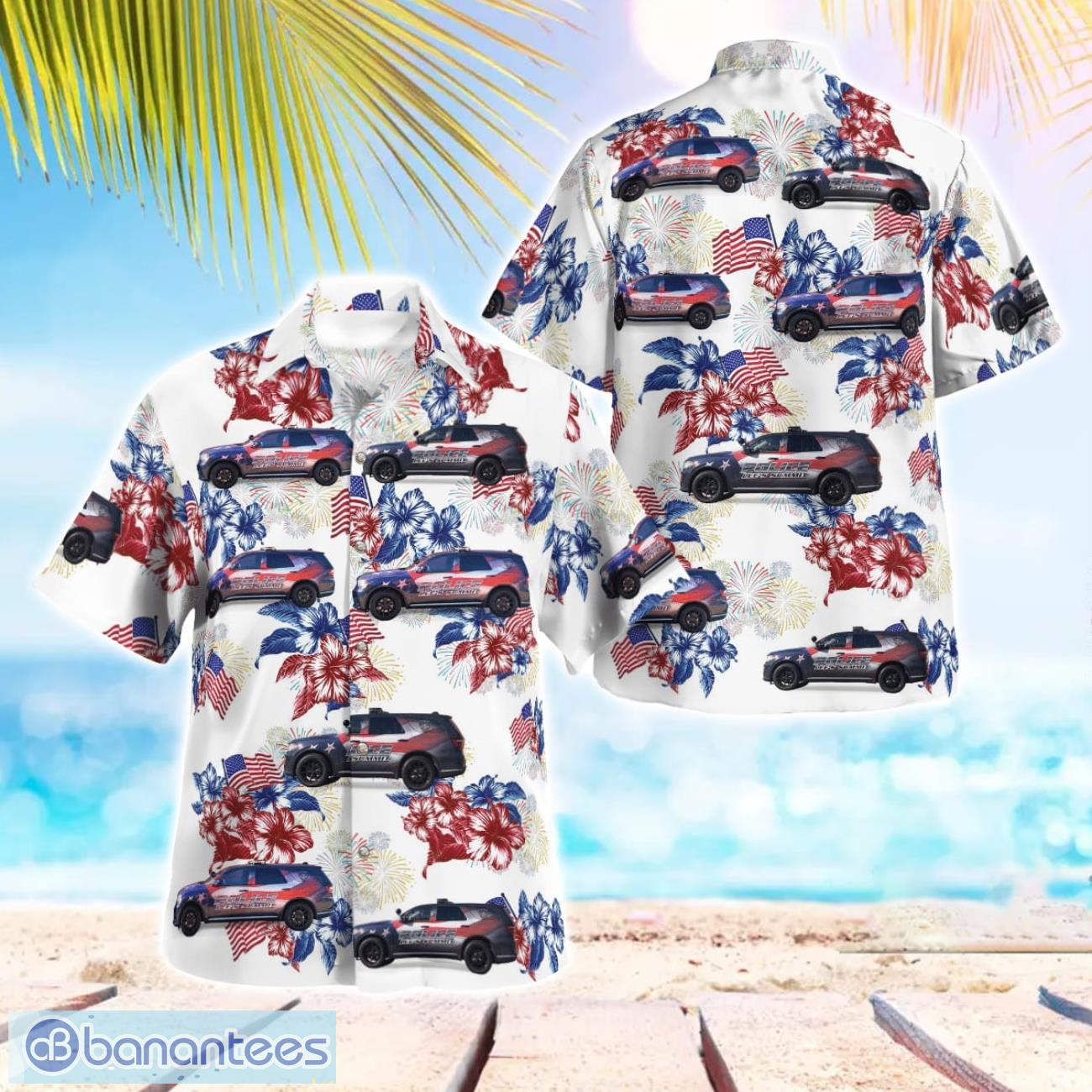 lees summit missouri police department 3d hawaiian shirt image Lee's Summit Missouri Police Department 3D Hawaiian Shirt Product Photo