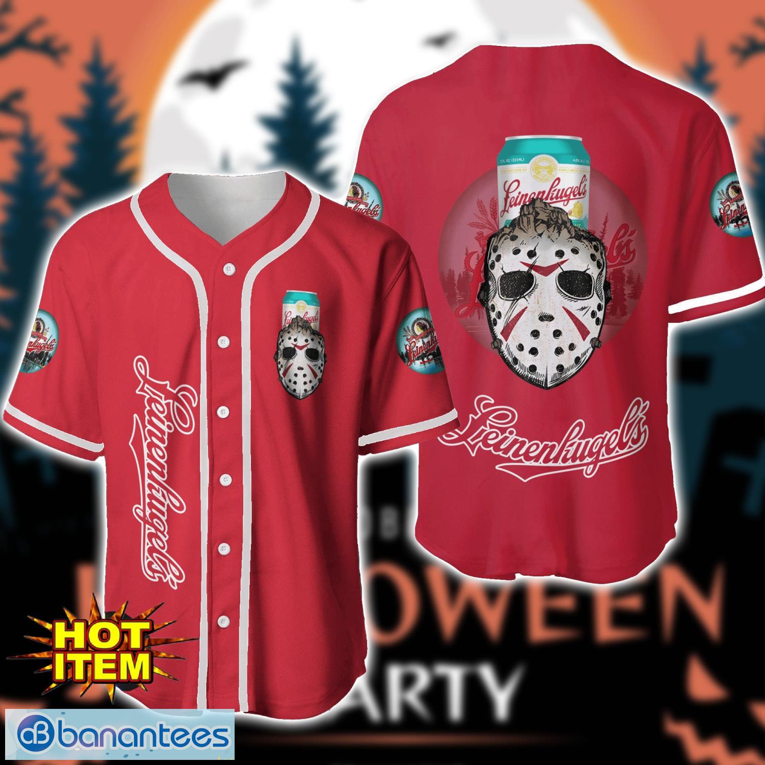 leinenkugels horror face baseball jersey shirt halloween gift image Leinenkugel’s Horror Face Baseball Jersey Shirt Halloween Gift Product Photo 1