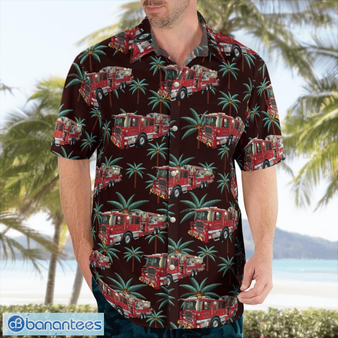 lexington fire department kentucky tower ladder hawaiian shirt beach summer shirt 2 image Lexington Fire Department, Kentucky Tower Ladder Hawaiian Shirt Beach Summer Shirt Product Photo 3