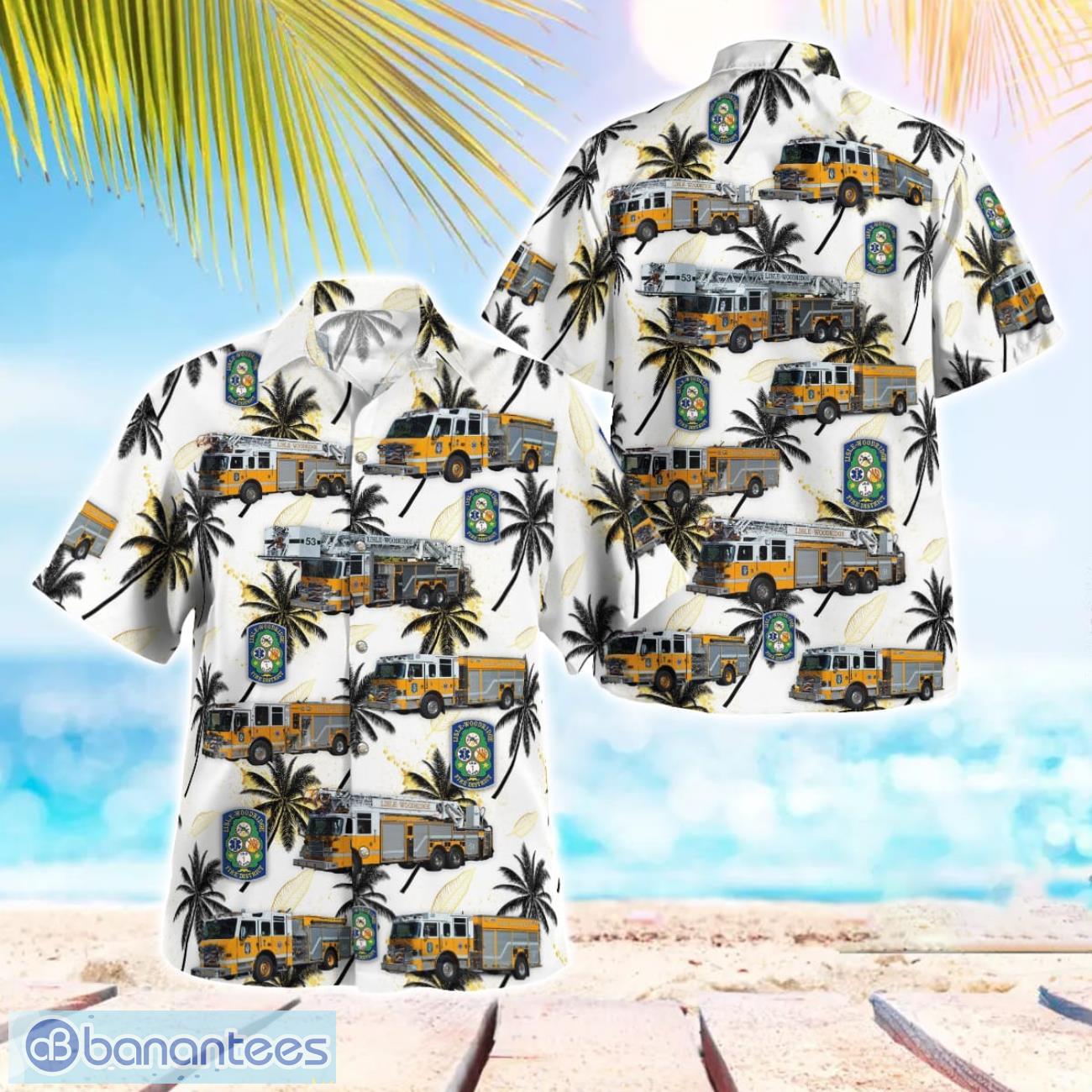 lisle woodridge fire district beach hawaiian shirt gift for summer holiday image Lisle-Woodridge Fire District Beach Hawaiian Shirt Gift For Summer Holiday Product Photo 1