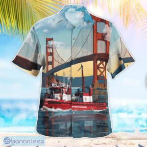 California, San Francisco Fire Department Phoenix Fireboat Hawaiian Shirt Button Summer Shirt Product Photo 4