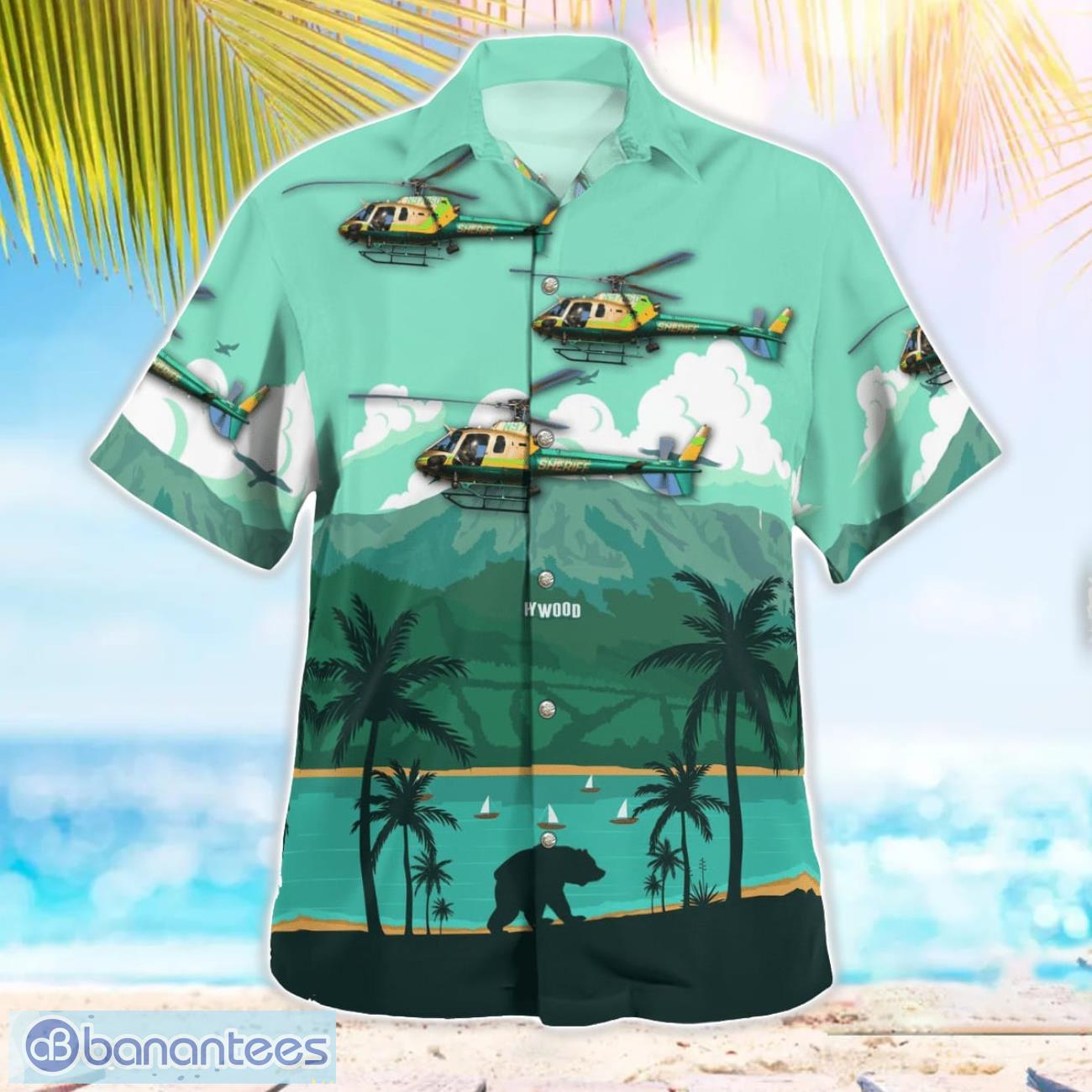 Los Angeles County Sheriff Helicopter Beach Hawaiian Shirt Summer Gift Los Angeles County Sheriff Helicopter Beach Hawaiian Shirt Summer Gift Product Photo 2