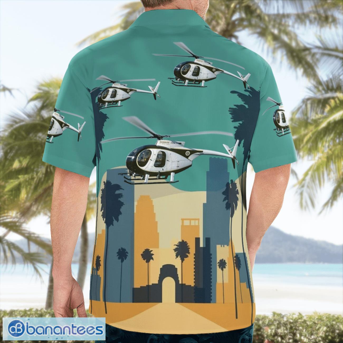 los angeles county sheriff hughes 500c 369hs 3d hawaiian shirt 1 image Los Angeles County Sheriff Hughes 500C (369HS) 3D Hawaiian Shirt Product Photo 2