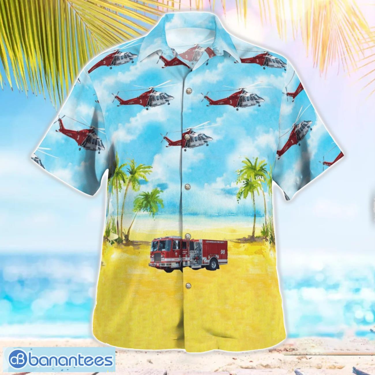 los angeles fire department lafd california hawaiian shirt button summer shirt 1 image Los Angeles Fire Department LAFD, California Hawaiian Shirt Button Summer Shirt Product Photo 2