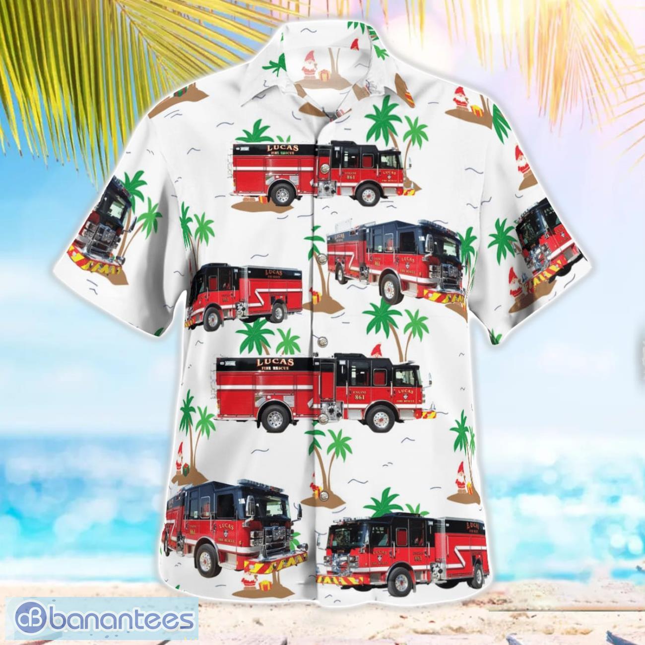 Lucas Fire Department 3D Hawaiian Shirt Lucas Fire Department 3D Hawaiian Shirt Product Photo 2