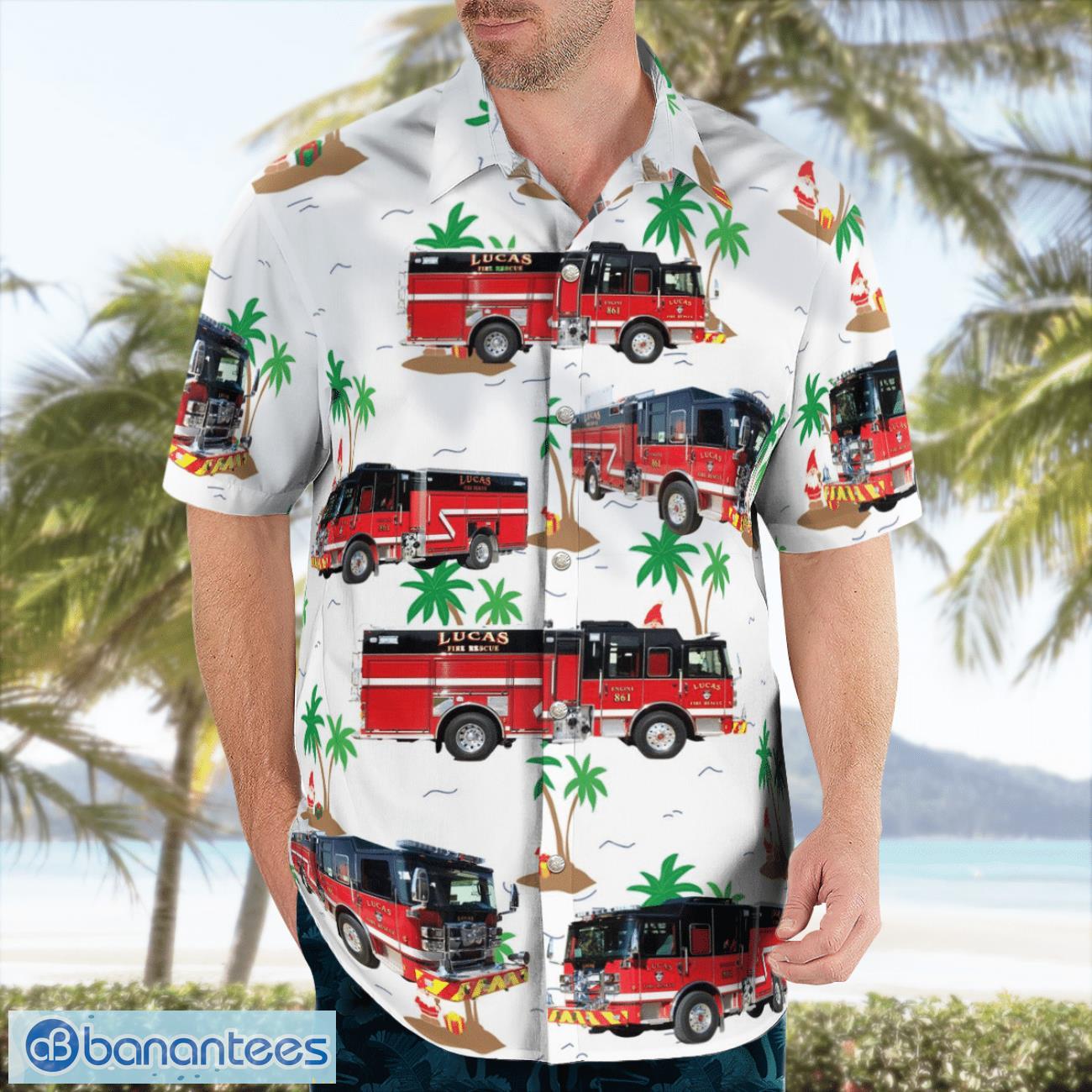 lucas fire department 3d hawaiian shirt 2 image Lucas Fire Department 3D Hawaiian Shirt Product Photo 3