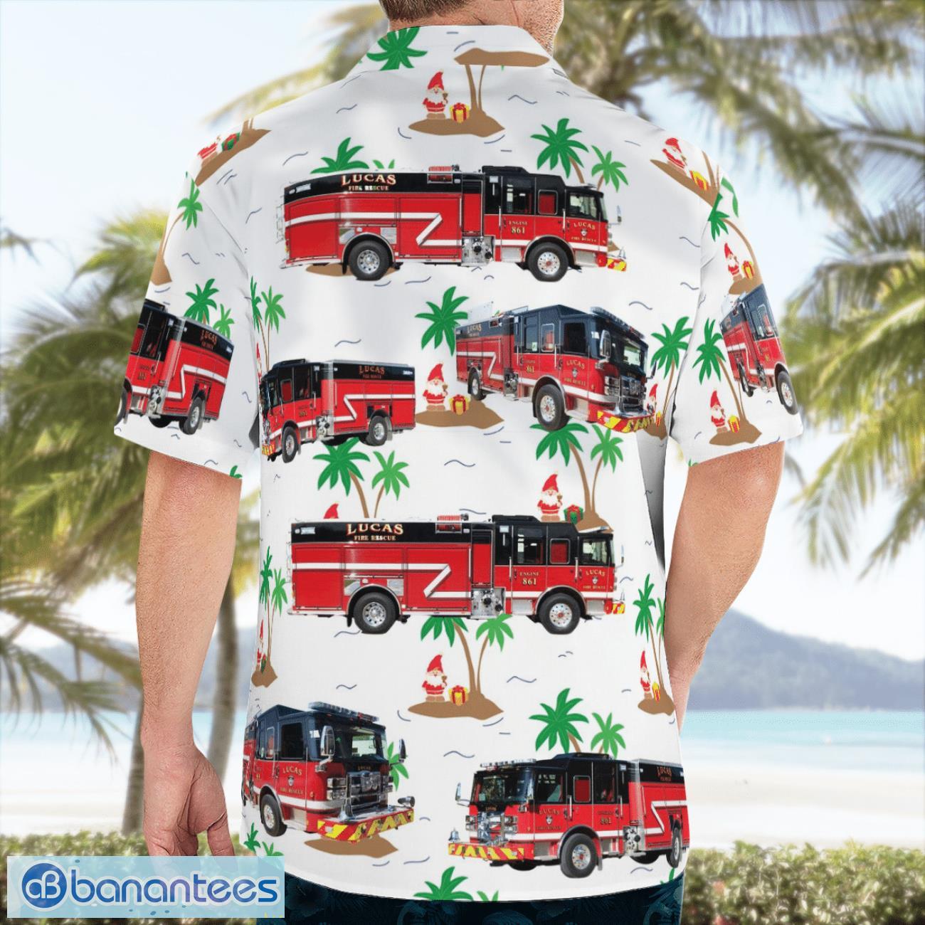 Lucas Fire Department 3D Hawaiian Shirt Lucas Fire Department 3D Hawaiian Shirt Product Photo 4