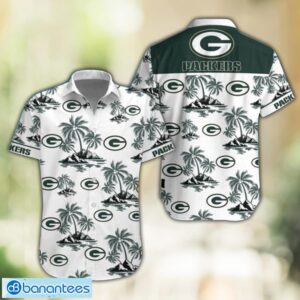 Green Bay Packers NFL Tropical White Hawaiian Shirt Product Photo 1