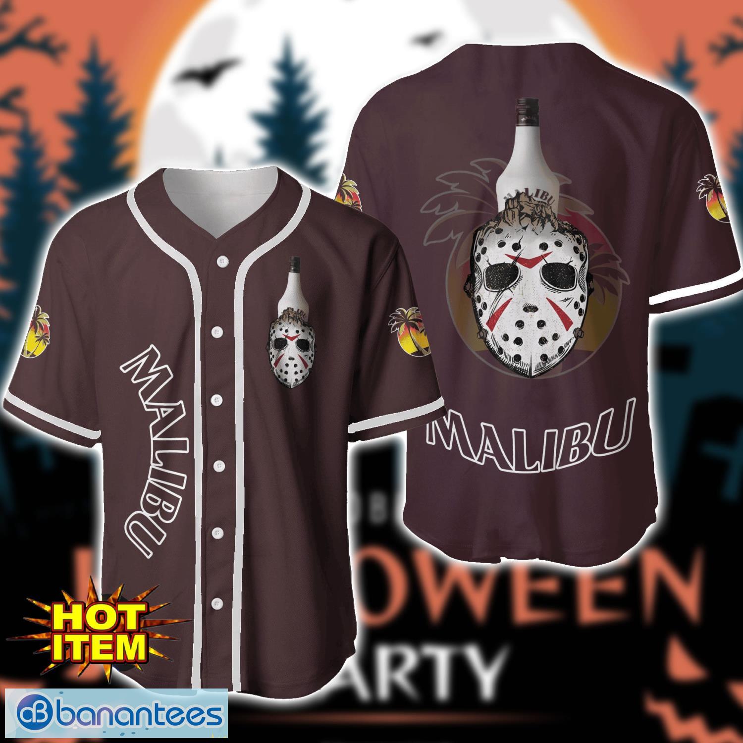 malibu horror face baseball jersey shirt halloween gift image Malibu Horror Face Baseball Jersey Shirt Halloween Gift Product Photo 1