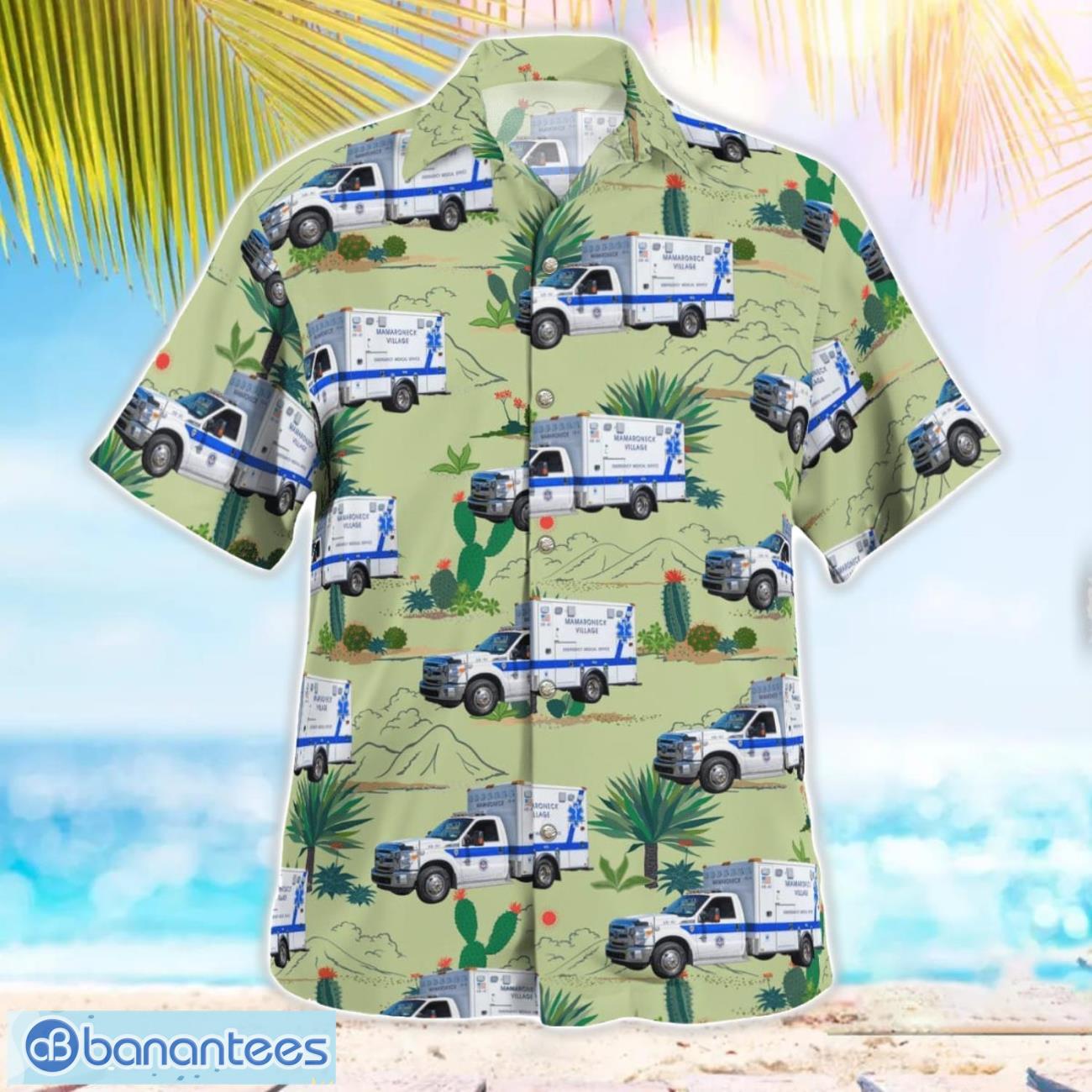 Mamaroneck, New York, Mamaroneck EMS Summer Hawaiian Shirt For Men Women Mamaroneck, New York, Mamaroneck EMS Summer Hawaiian Shirt For Men Women Product Photo 3