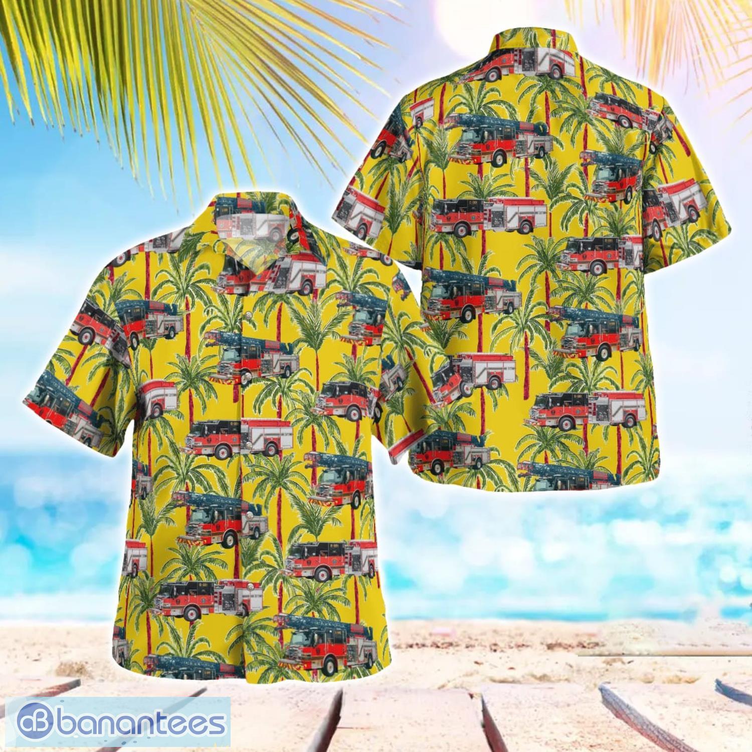 manatee county florida southern manatee fire rescue summer hawaiian shirt for men women image Manatee County, Florida, Southern Manatee Fire Rescue Summer Hawaiian Shirt For Men Women Product Photo 1
