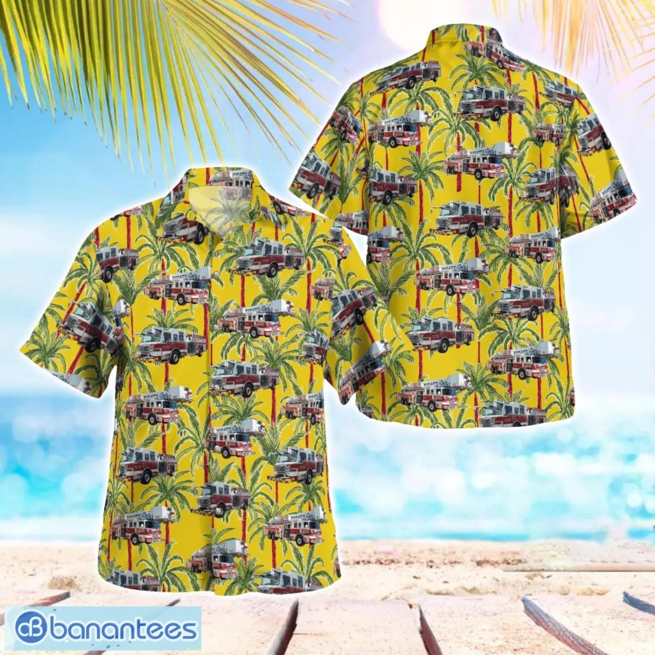 manatee county florida west manatee fire rescue summer hawaiian shirt for men women image Manatee County, Florida, West Manatee Fire Rescue Summer Hawaiian Shirt For Men Women Product Photo 1