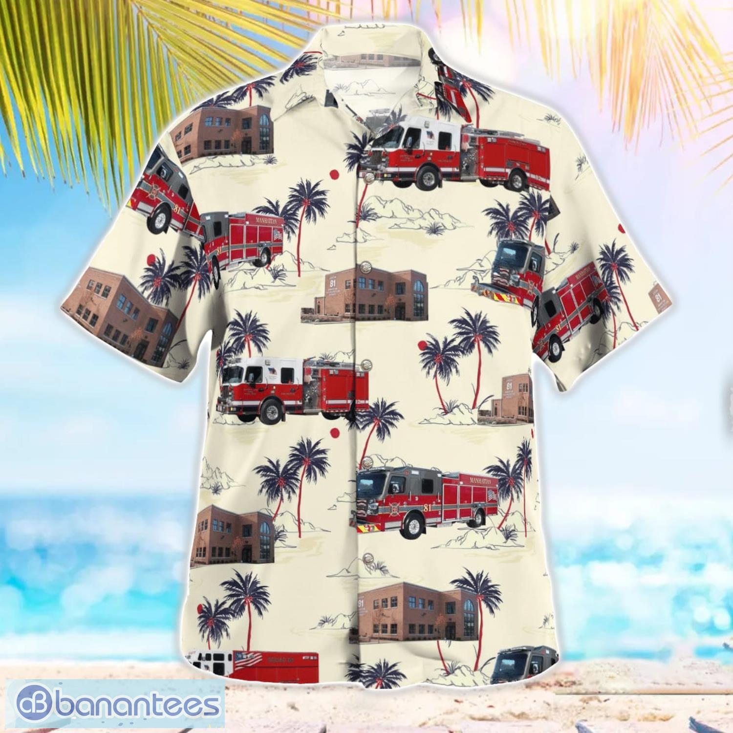manhattan illinois manhattan fire protection district summer hawaiian shirt for men women 2 image Manhattan, Illinois, Manhattan Fire Protection District Summer Hawaiian Shirt For Men Women Product Photo 3