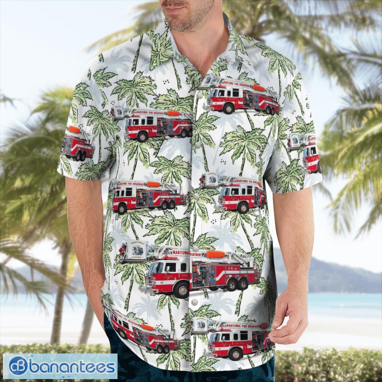 Manitowoc Fire Rescue Department 3D Hawaiian Shirt Manitowoc Fire Rescue Department 3D Hawaiian Shirt Product Photo 4