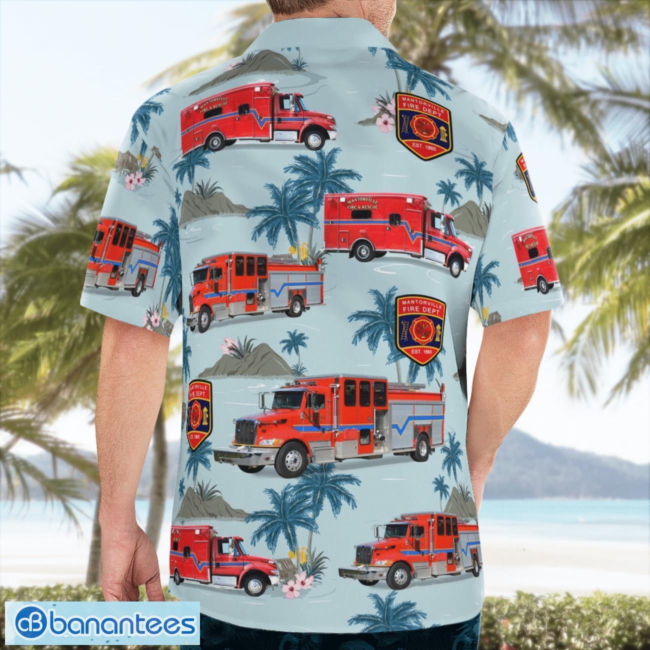 Mantorville Fire Department 3D Hawaiian Shirt Mantorville Fire Department 3D Hawaiian Shirt Product Photo 2