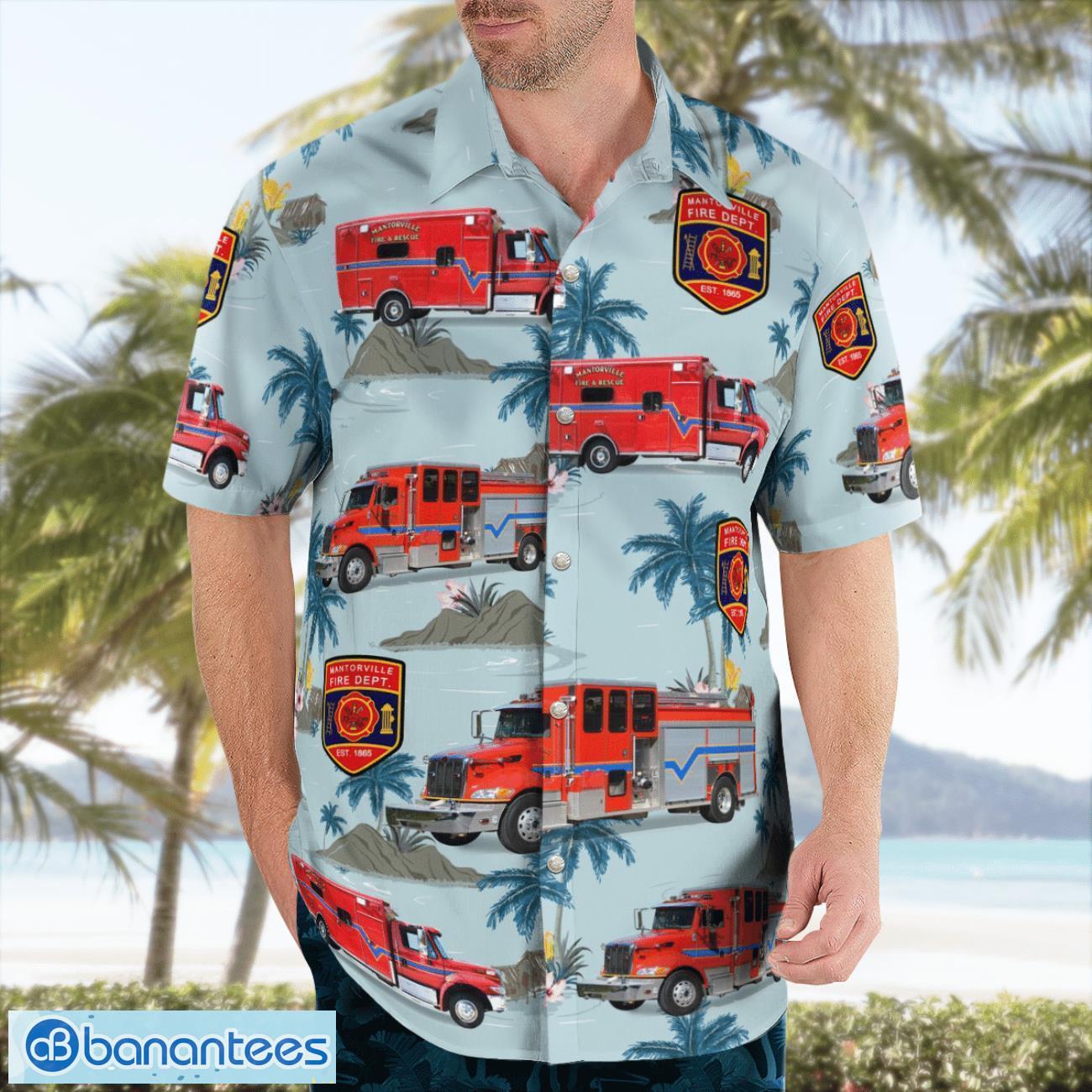 Mantorville Fire Department 3D Hawaiian Shirt Mantorville Fire Department 3D Hawaiian Shirt Product Photo 4