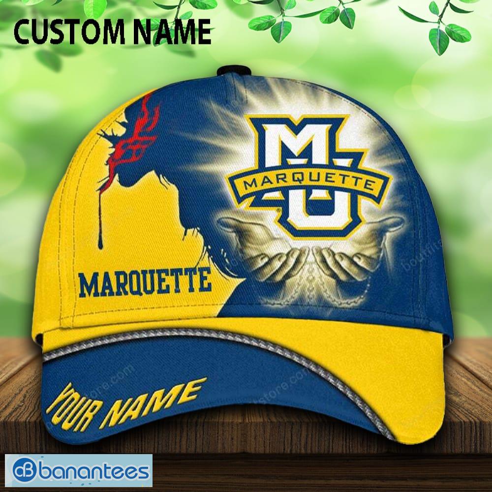 marquette golden eagles 3d cap and hat custom name all over print for fans image Marquette Golden Eagles 3D Cap And Hat Custom Name All Over Print For Fans - Marquette Golden Eagles 3D Cap And Hat Custom Name All Over Print For Fans