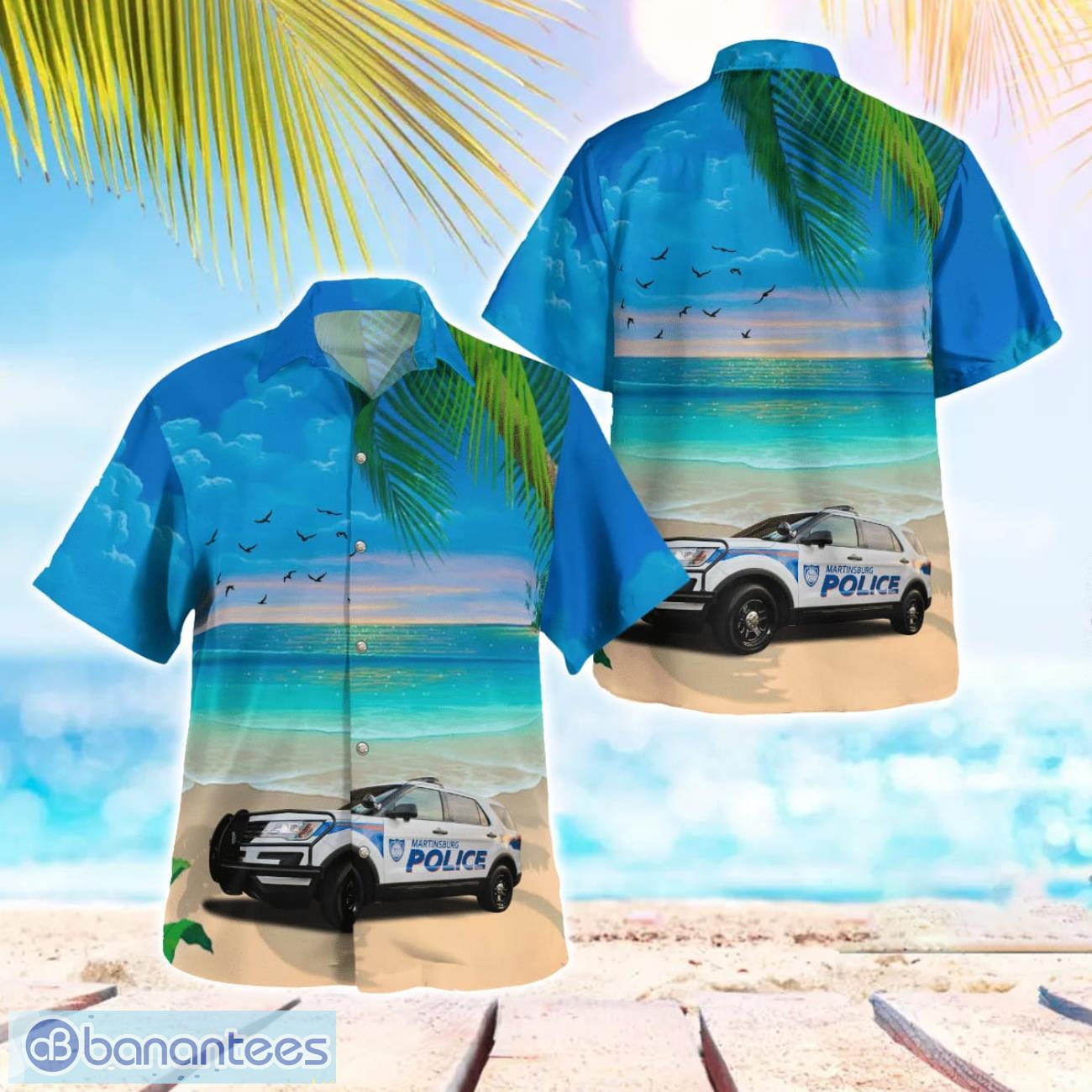 martinsburg wv police hawaiian shirt beach summer shirt image Martinsburg WV Police Hawaiian Shirt Beach Summer Shirt Product Photo 1