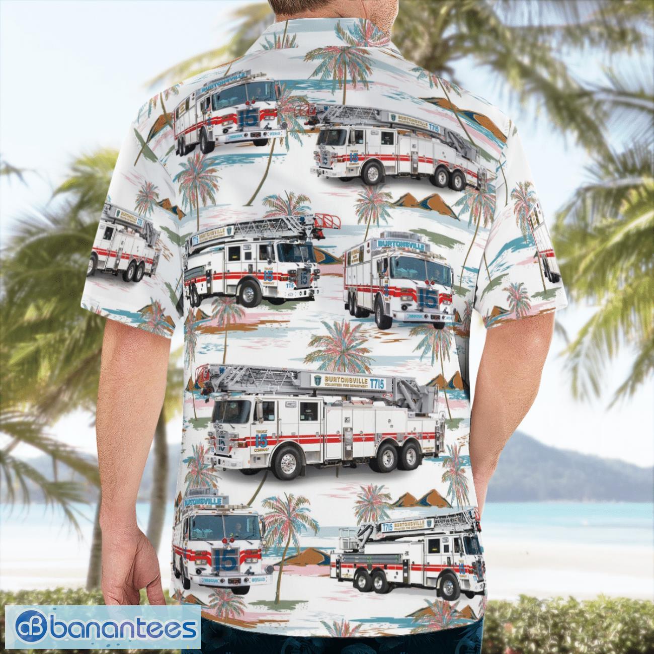 Maryland, Burtonsville Volunteer Fire Department 3D Hawaiian Shirt Maryland, Burtonsville Volunteer Fire Department 3D Hawaiian Shirt Product Photo 4