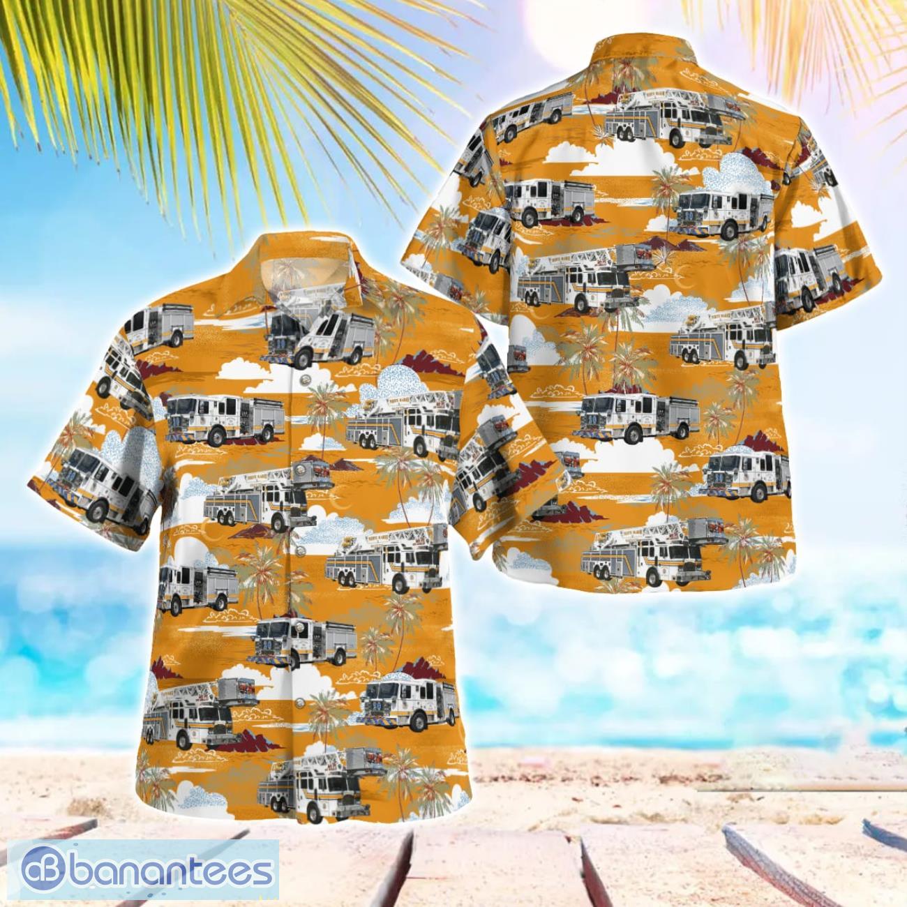 maryland white marsh volunteer fire company hawaiian shirt beach summer shirt image Maryland, White Marsh Volunteer Fire Company Hawaiian Shirt Beach Summer Shirt Product Photo 1