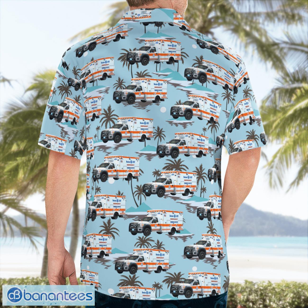 massachusetts boston ems hawaiian shirt men women beach shirt 1 image Massachusetts, Boston EMS Hawaiian Shirt Men Women Beach Shirt Product Photo 2