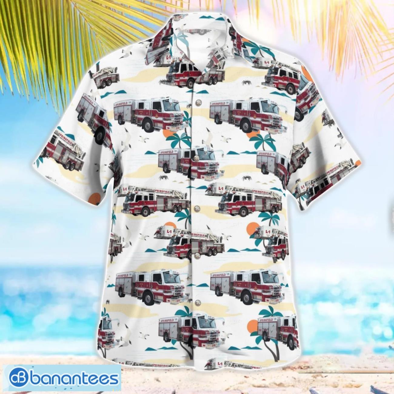 Massachusetts Springfield Fire Department 3D Hawaiian Shirt Gift For Summer Massachusetts Springfield Fire Department 3D Hawaiian Shirt Gift For Summer Product Photo 2