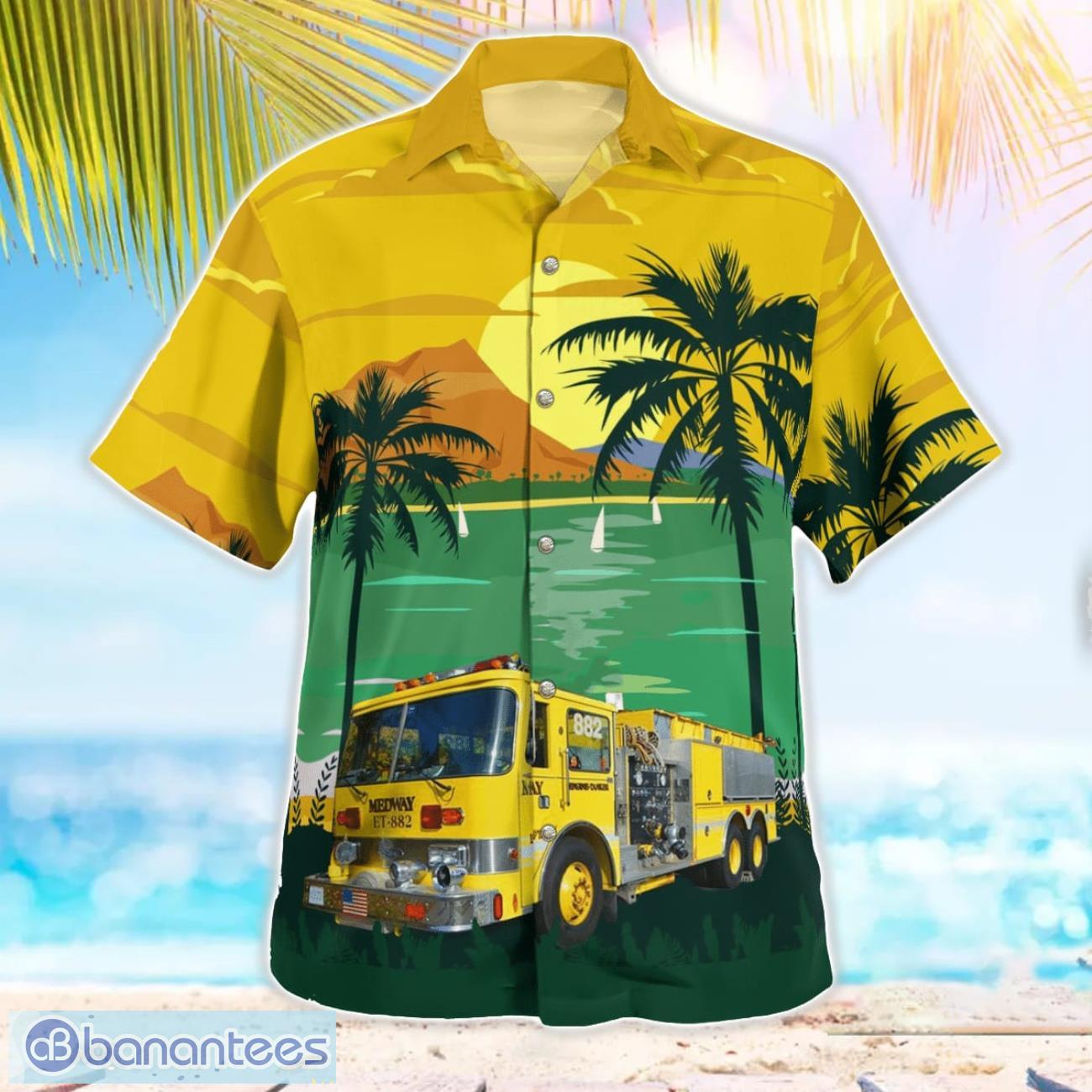 medway fire dept beach hawaiian shirt summer gift 2 image Medway Fire Dept. Beach Hawaiian Shirt Summer Gift Product Photo 3