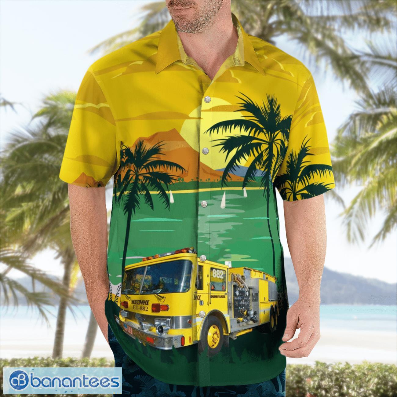 Medway Fire Dept. Beach Hawaiian Shirt Summer Gift Medway Fire Dept. Beach Hawaiian Shirt Summer Gift Product Photo 4