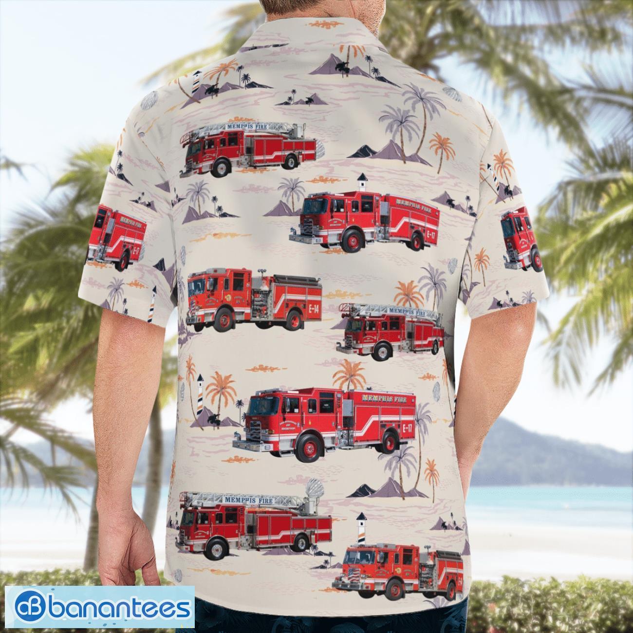 Memphis, Tennessee, Memphis Fire Department Aloha Hawaiian Shirt Memphis, Tennessee, Memphis Fire Department Aloha Hawaiian Shirt Product Photo 2