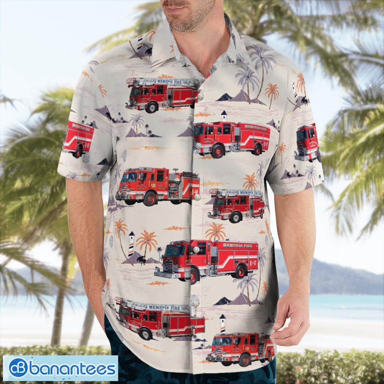 Memphis, Tennessee, Memphis Fire Department Aloha Hawaiian Shirt Memphis, Tennessee, Memphis Fire Department Aloha Hawaiian Shirt Product Photo 4
